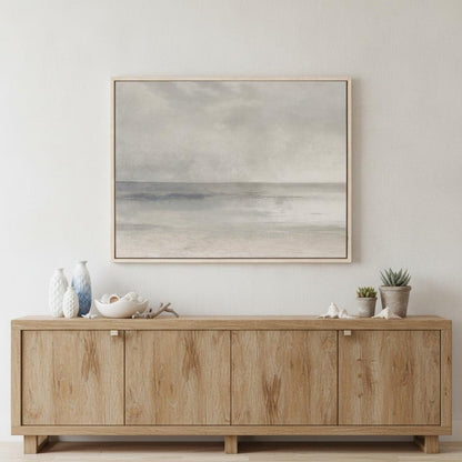 Pastel Seascape II White Floater Frame Print Wall Art HomeRoots