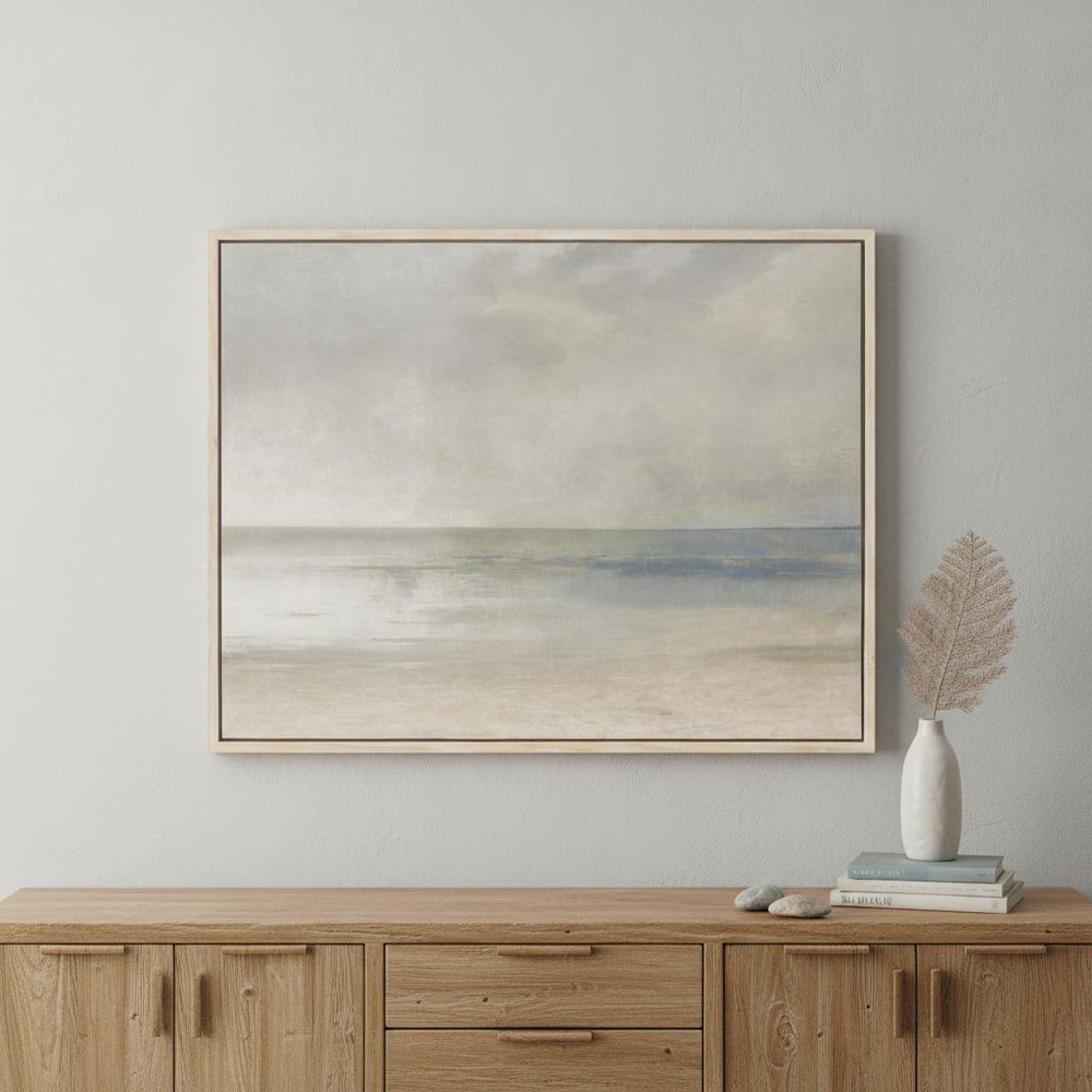 Pastel Seascape III White Floater Frame Print Wall Art HomeRoots