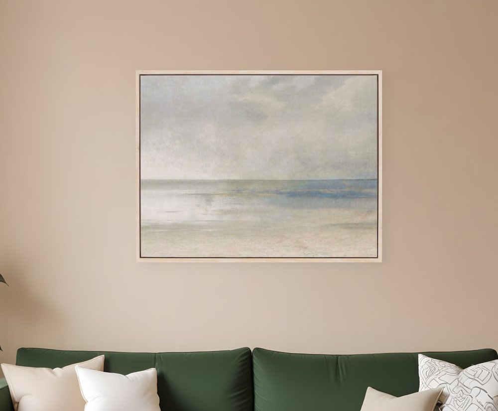 Pastel Seascape III White Floater Frame Print Wall Art HomeRoots
