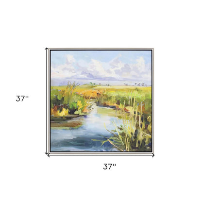 Afternoon Skies Silver Floater Frame Print Wall Art HomeRoots