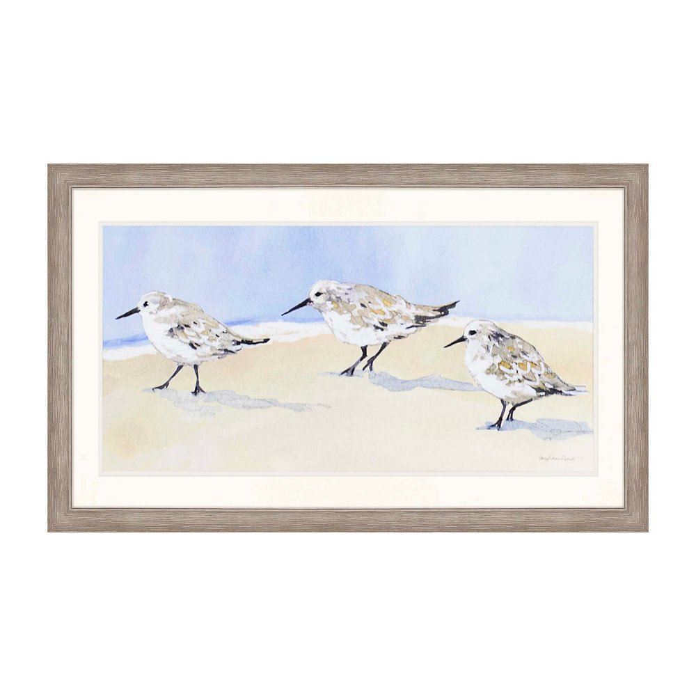 Sandpipers I Silver Framed Print Wall Art HomeRoots