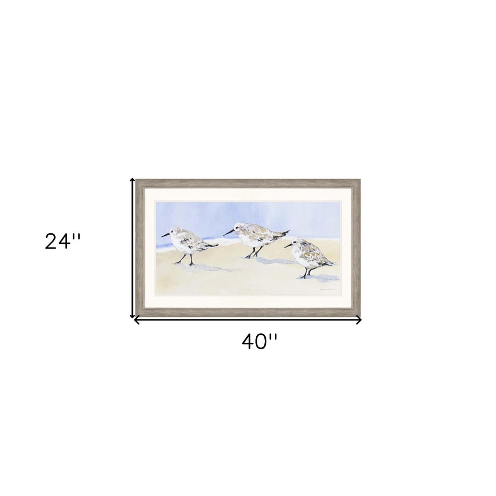 Sandpipers I Silver Framed Print Wall Art HomeRoots