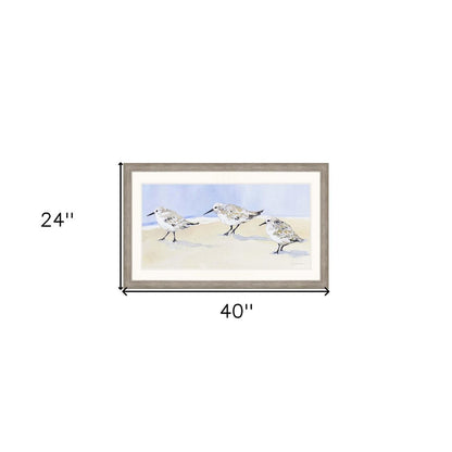 Sandpipers I Silver Framed Print Wall Art HomeRoots