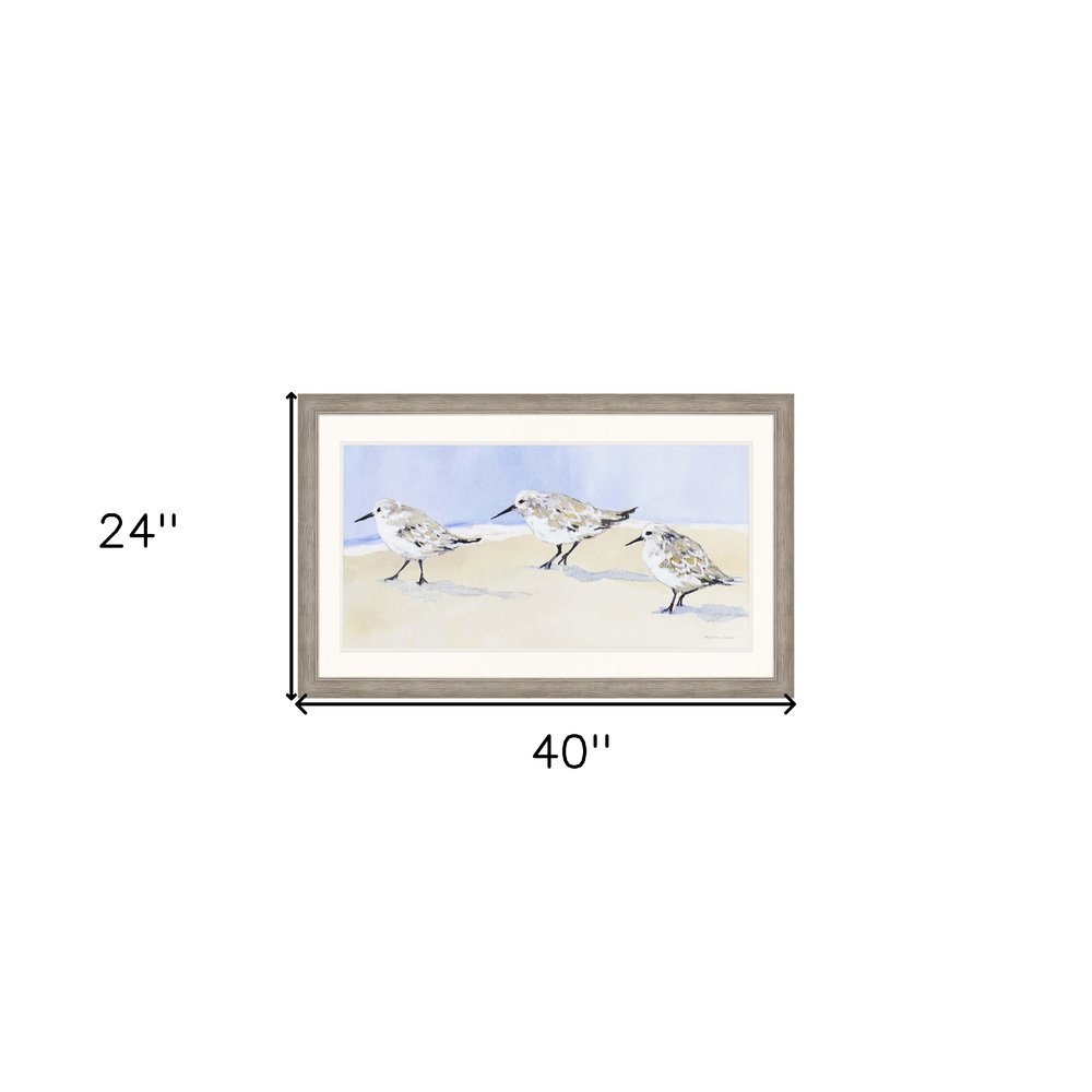 Sandpipers I Silver Framed Print Wall Art HomeRoots