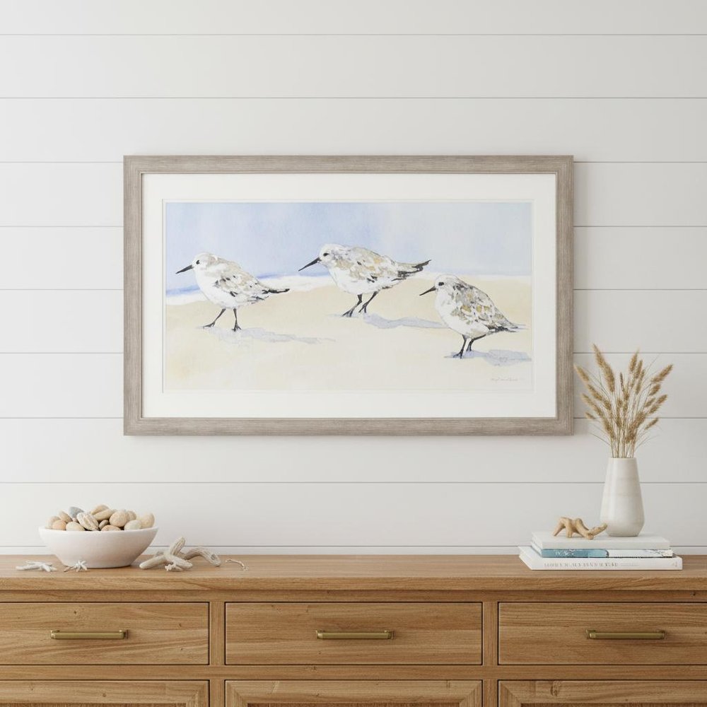 Sandpipers I Silver Framed Print Wall Art HomeRoots