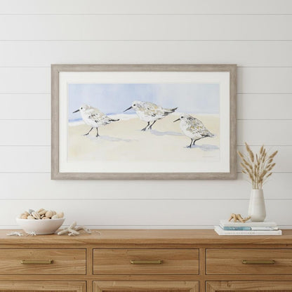 Sandpipers I Silver Framed Print Wall Art HomeRoots