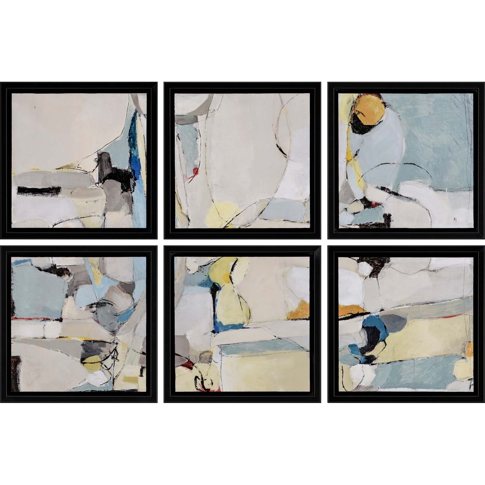 Set of Six Let's Play Black Floater Frame Wall Art HomeRoots