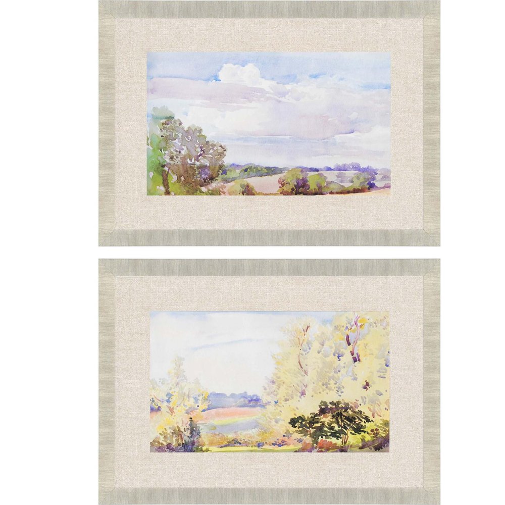 Set Of Two Placid Repose Gold Framed Print Wall Art HomeRoots