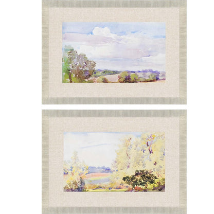 Set Of Two Placid Repose Gold Framed Print Wall Art HomeRoots