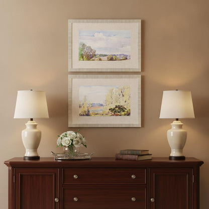 Set Of Two Placid Repose Gold Framed Print Wall Art HomeRoots