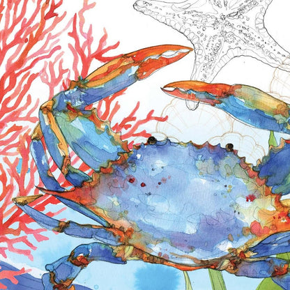 Oceana Crab White Framed Print Wall Art HomeRoots