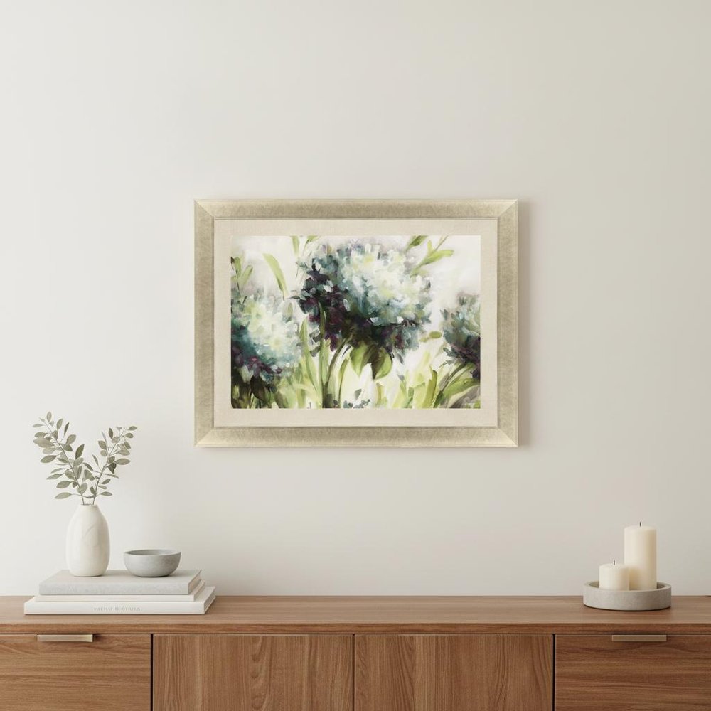 Hydrangea Field Gold Framed Print Wall Art HomeRoots