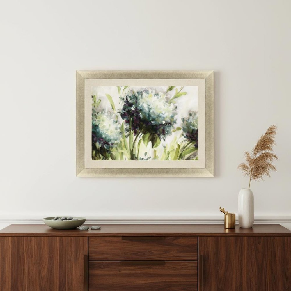 Hydrangea Field Gold Framed Print Wall Art HomeRoots