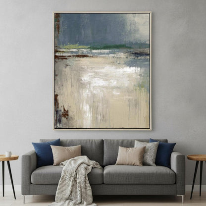 Abstract Landscape Silver Floater Frame Print Wall Art HomeRoots