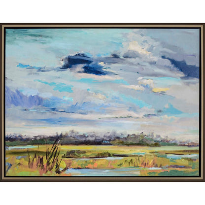 Marsh Skies Silver Floater Frame Print Wall Art HomeRoots