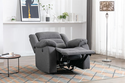 Classic Electric Recliner with Soft Cushion and Back, Small Sofa with Comfortable Armchair - FurniFindUSA