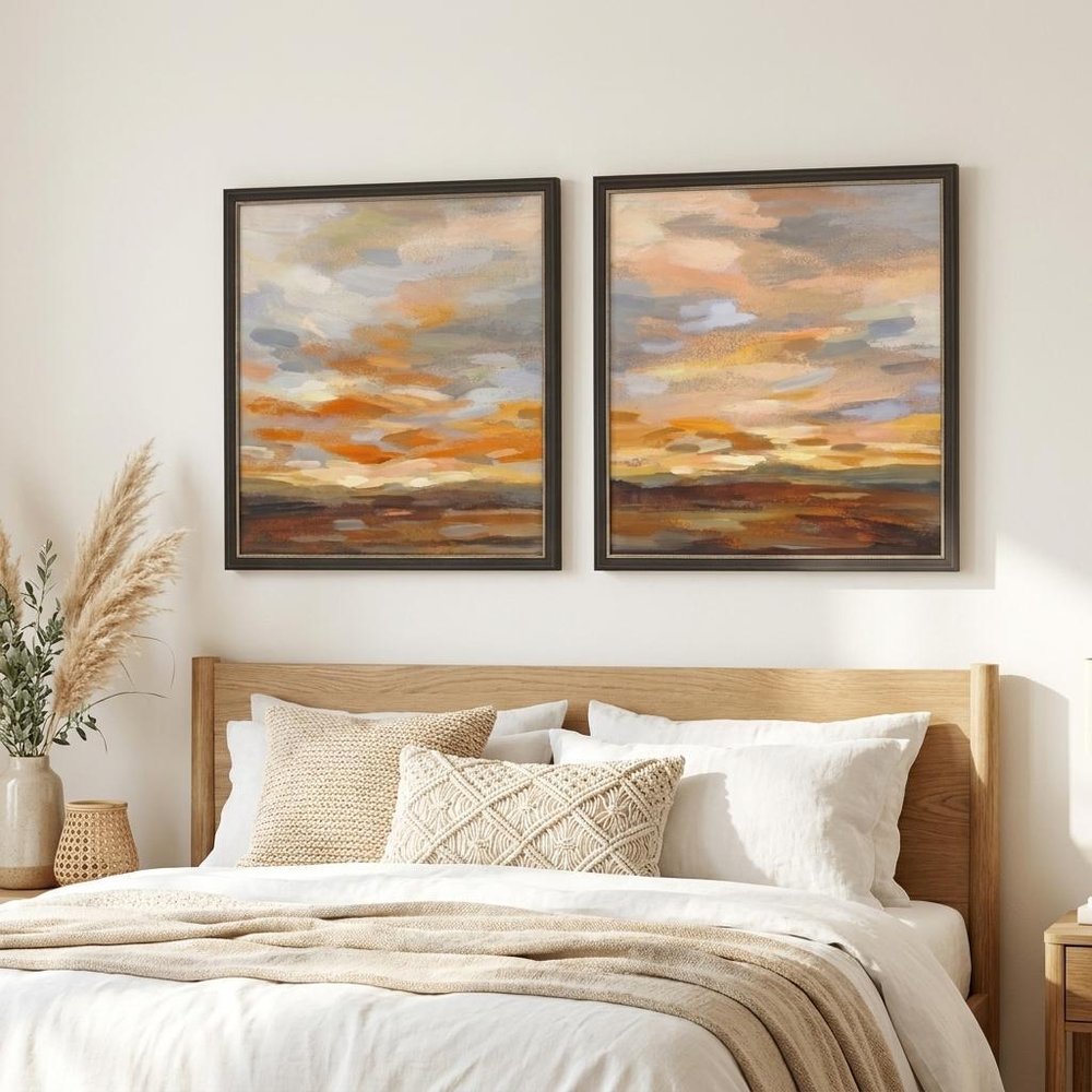 Set Of Two High Desert Sky Black Framed Print Wall Art HomeRoots