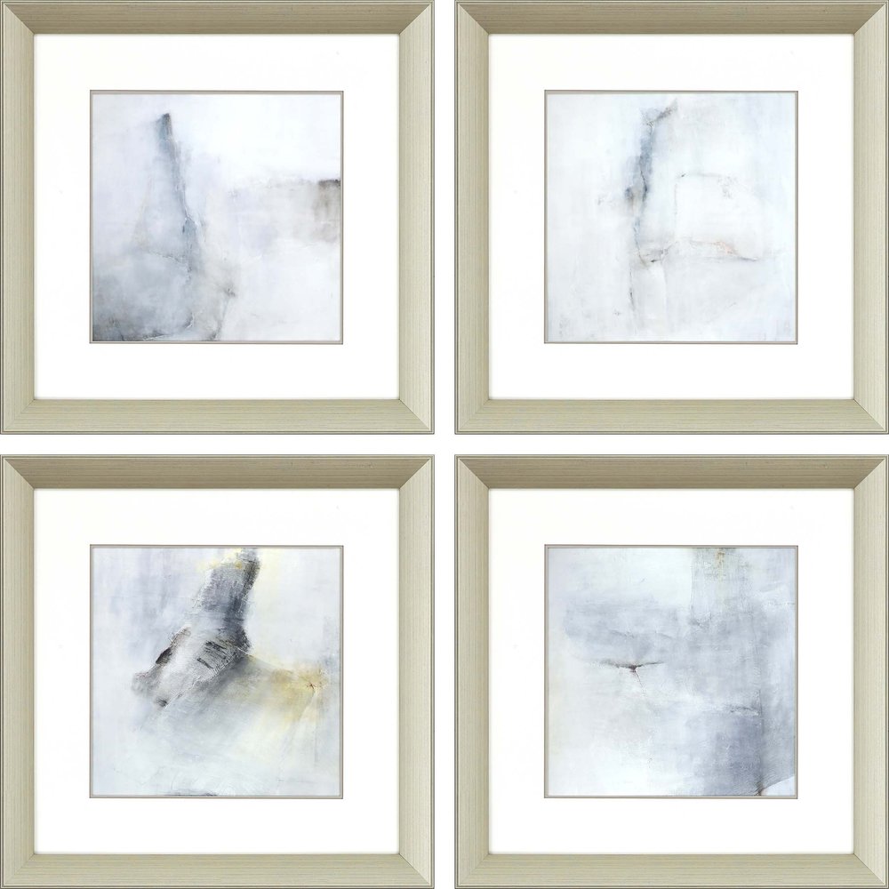 Set Of Four A Glimpse Silver Framed Print Wall Art HomeRoots