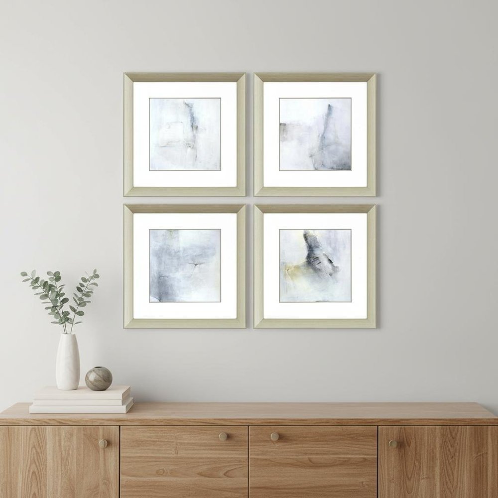 Set Of Four A Glimpse Silver Framed Print Wall Art HomeRoots
