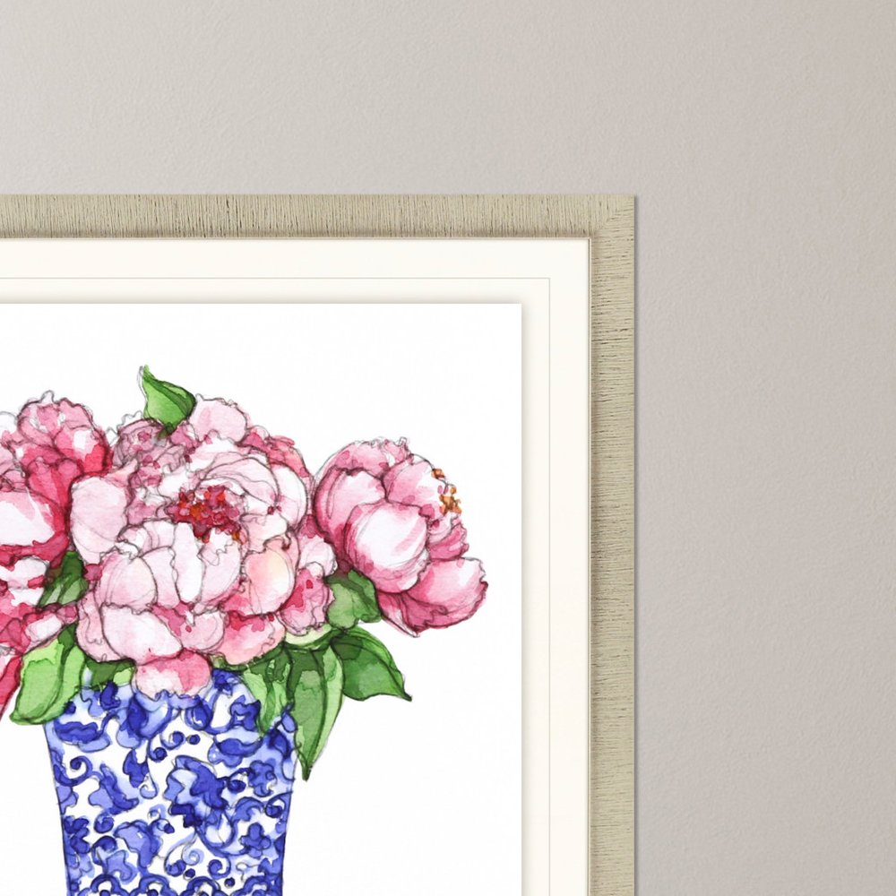 Pretty Petals II Gold Framed Print Wall Art HomeRoots