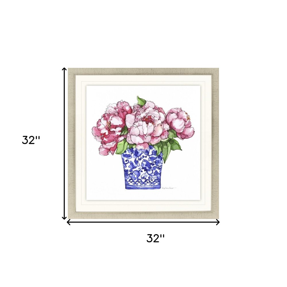 Pretty Petals II Gold Framed Print Wall Art HomeRoots