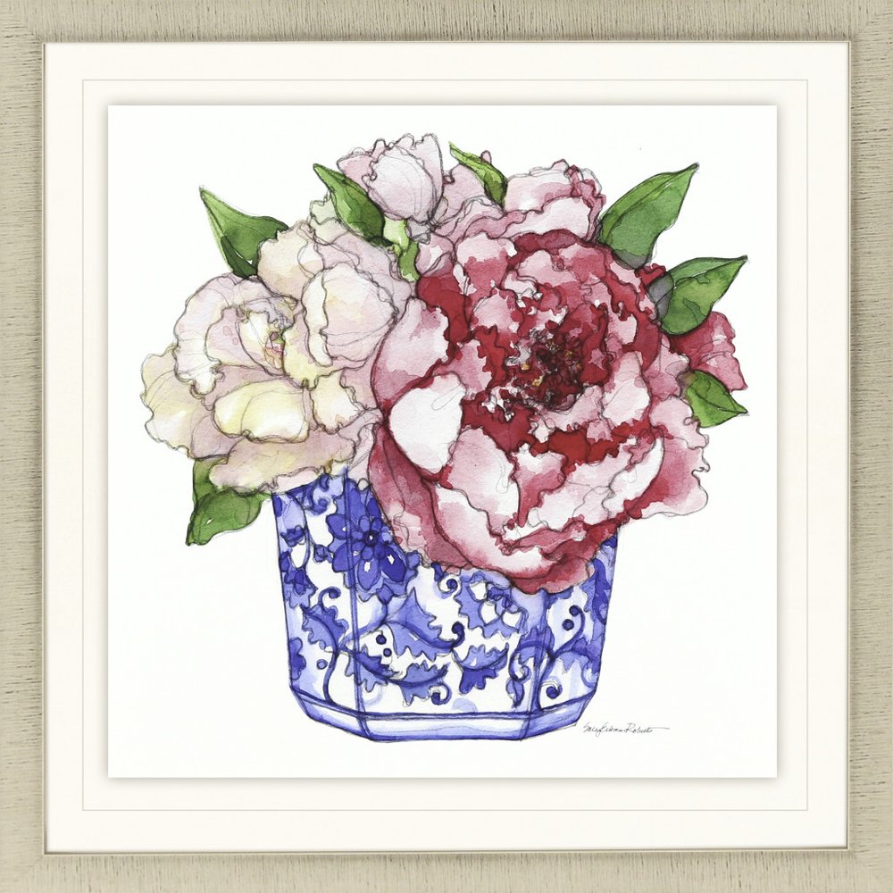 Pretty Petals IV Gold Framed Print Wall Art HomeRoots