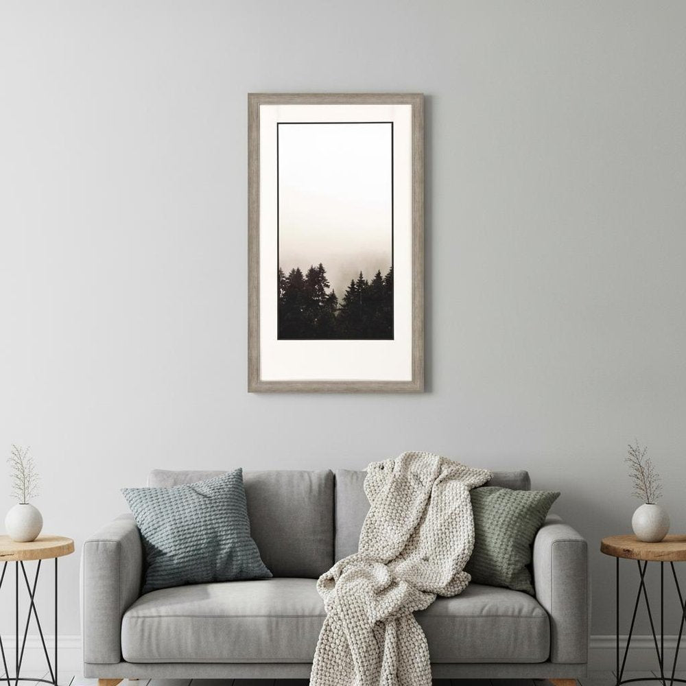 Misty Peak Silver Framed Print Wall Art HomeRoots