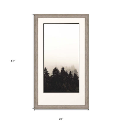 Misty Peak II Silver Framed Print Wall Art