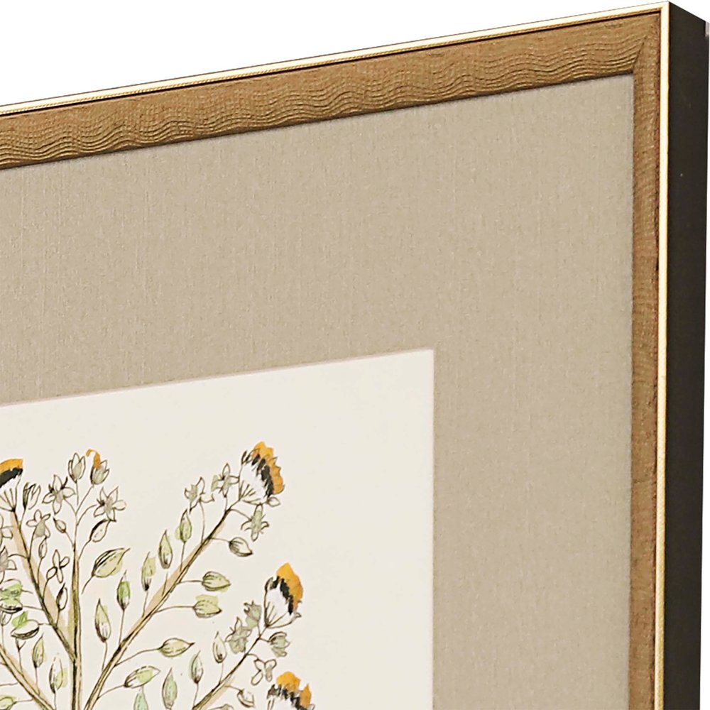 Set Of Four Botanical Plants Gold Framed Print Wall Art — view 3
