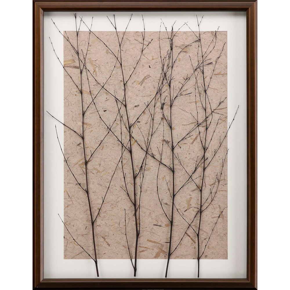Whispering Forest Gold Framed Print Wall Art — view 1