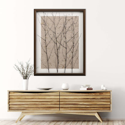 Whispering Forest Gold Framed Print Wall Art
