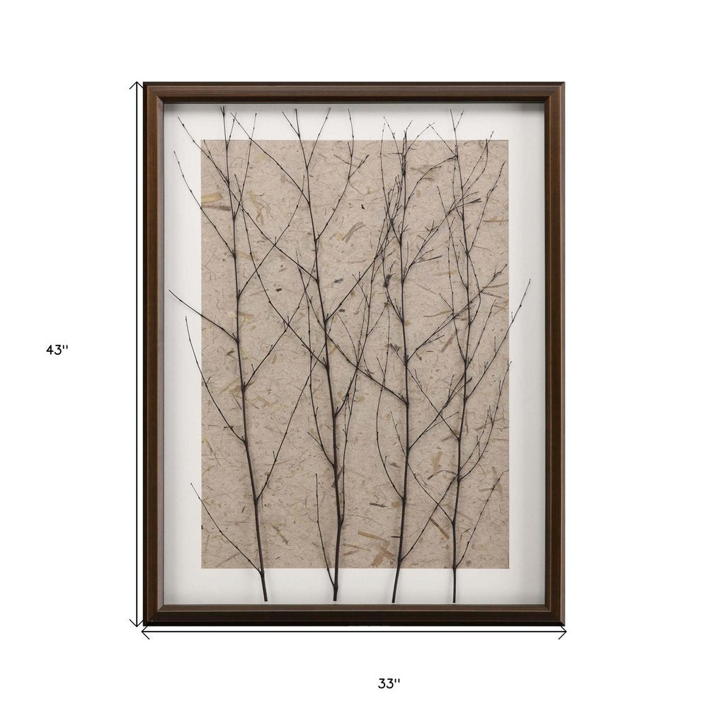Whispering Forest Gold Framed Print Wall Art — view 5