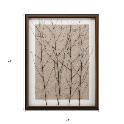 Whispering Forest Gold Framed Print Wall Art