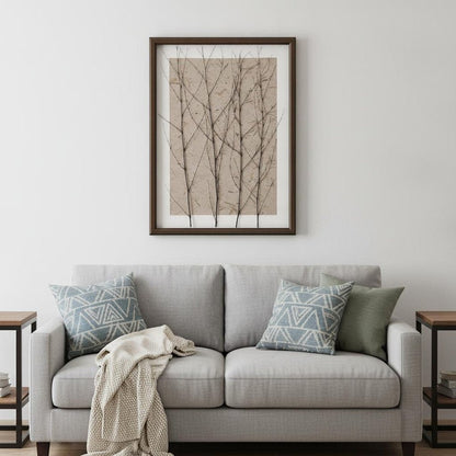 Whispering Forest Gold Framed Print Wall Art