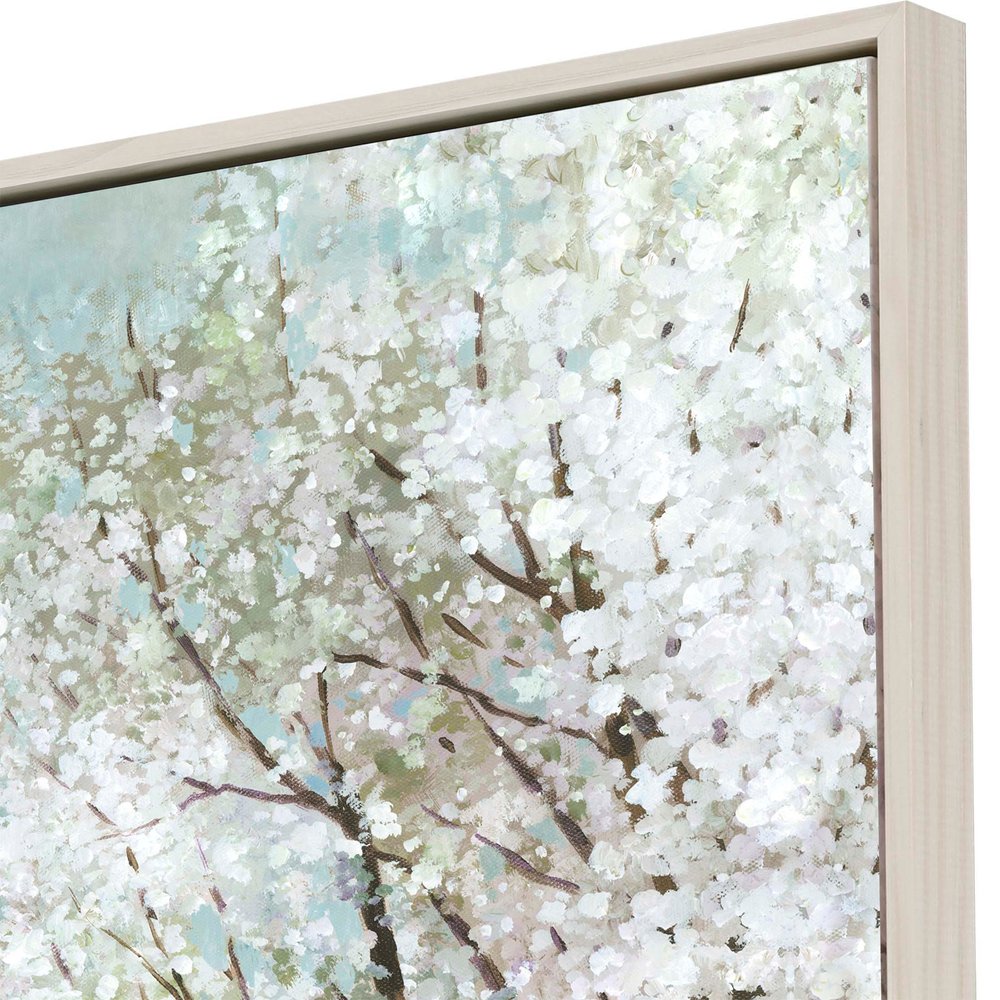 Blossom Pathway White Floater Frame Print Wall Art
