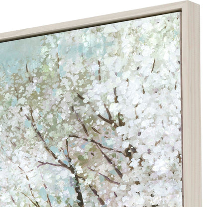 Blossom Pathway White Floater Frame Print Wall Art
