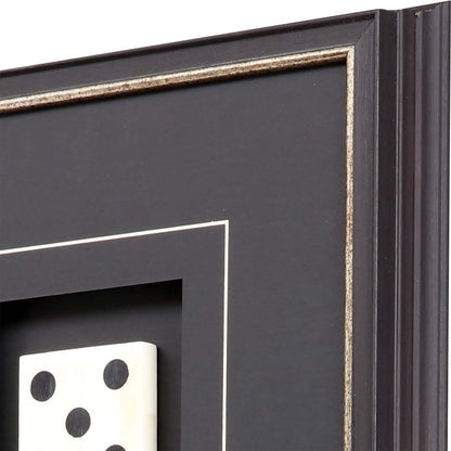 Set Of Four Dominoes Black Framed Print Wall Art