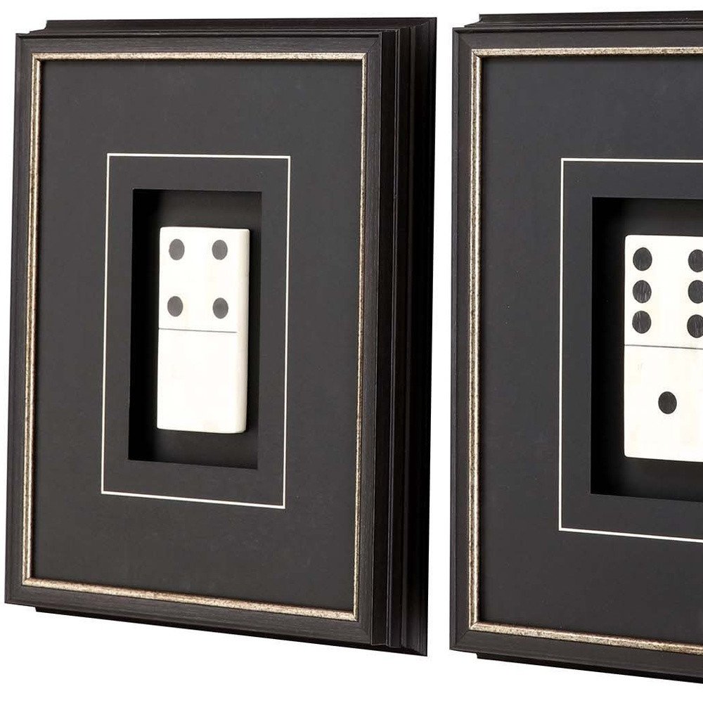 Set Of Four Dominoes Black Framed Print Wall Art — view 4