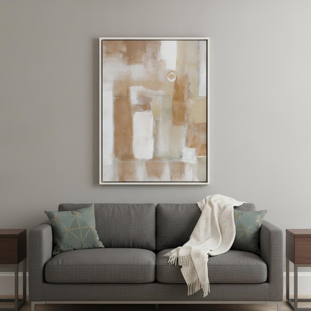 Established Grounds I White Floater Frame Print Wall Art