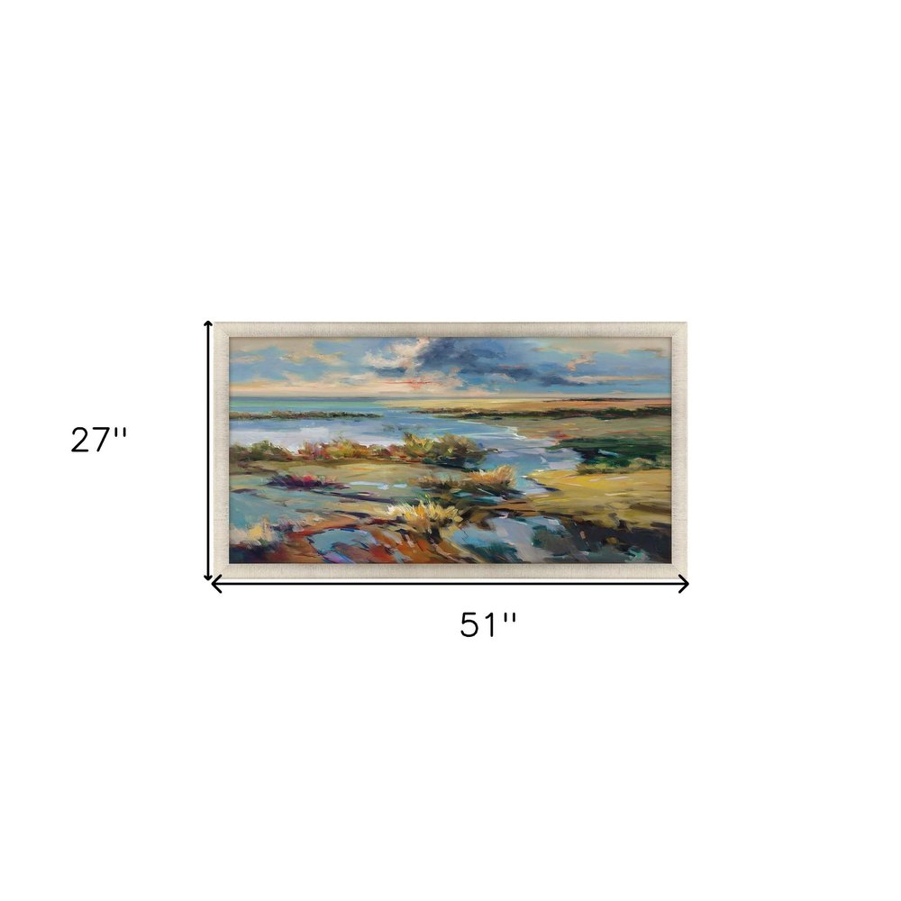 Marsh Light Gold Framed Print Wall Art — view 4