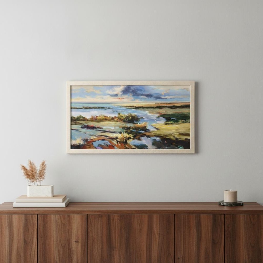 Marsh Light Gold Framed Print Wall Art — view 5
