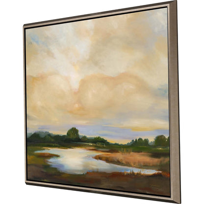 Sunset Hues Silver Floater Frame Print Wall Art
