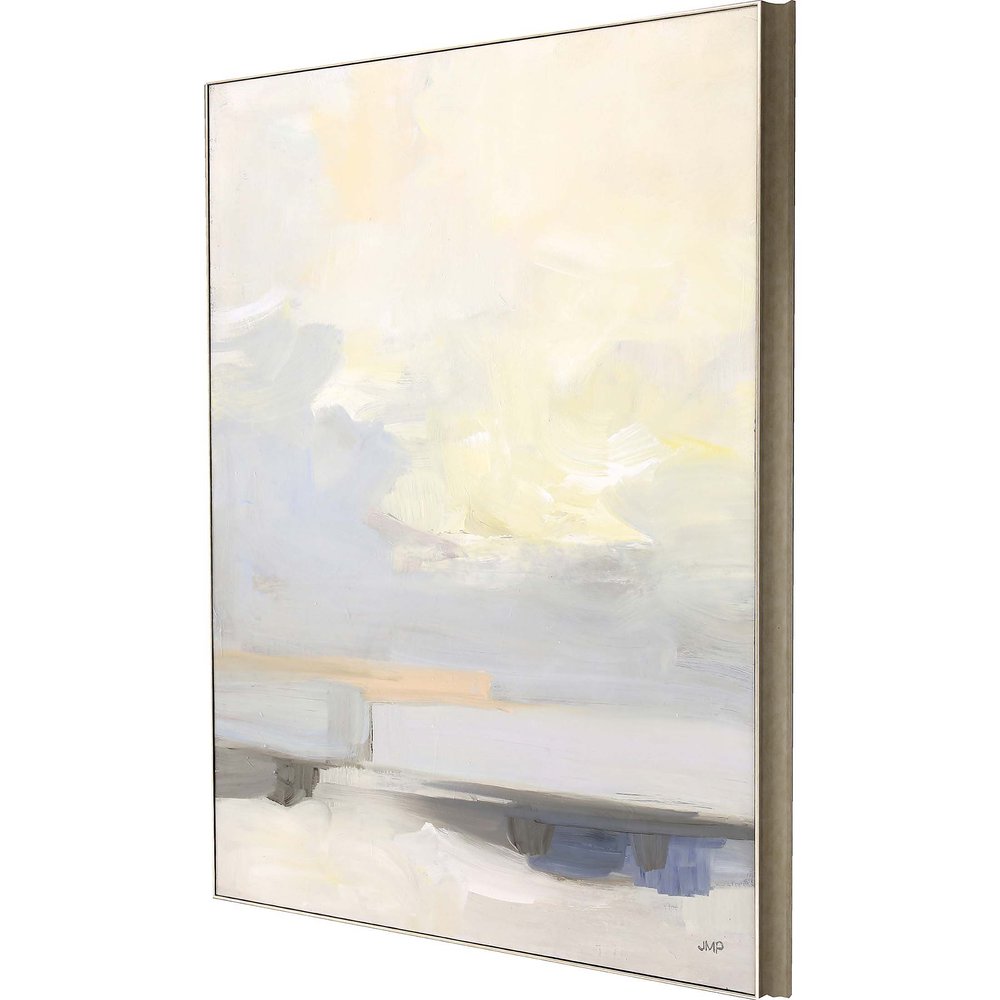 Where Land Meets Sky Gold Framed Print Wall Art