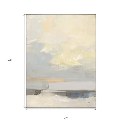 Where Land Meets Sky Gold Framed Print Wall Art