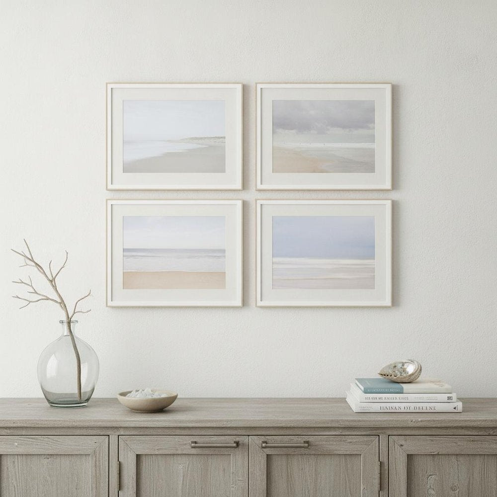 Set Of Four Surf White Framed Print Wall Art