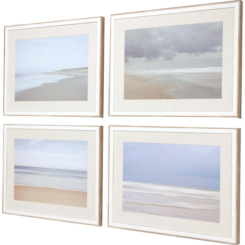 Set Of Four Surf White Framed Print Wall Art — view 2