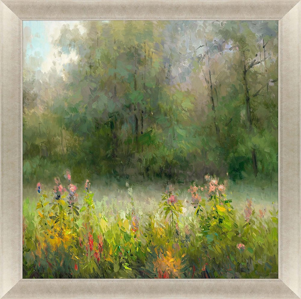 Wildflowers and Woods Gold Framed Print Wall Art — view 1