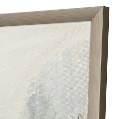 Set Of Two Delicate Gray Silver Framed Print Wall Art