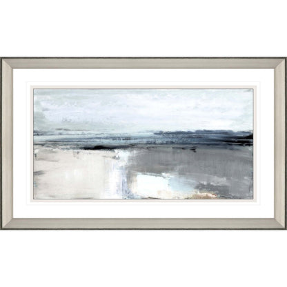 Moody Coast II Silver Framed Print Wall Art