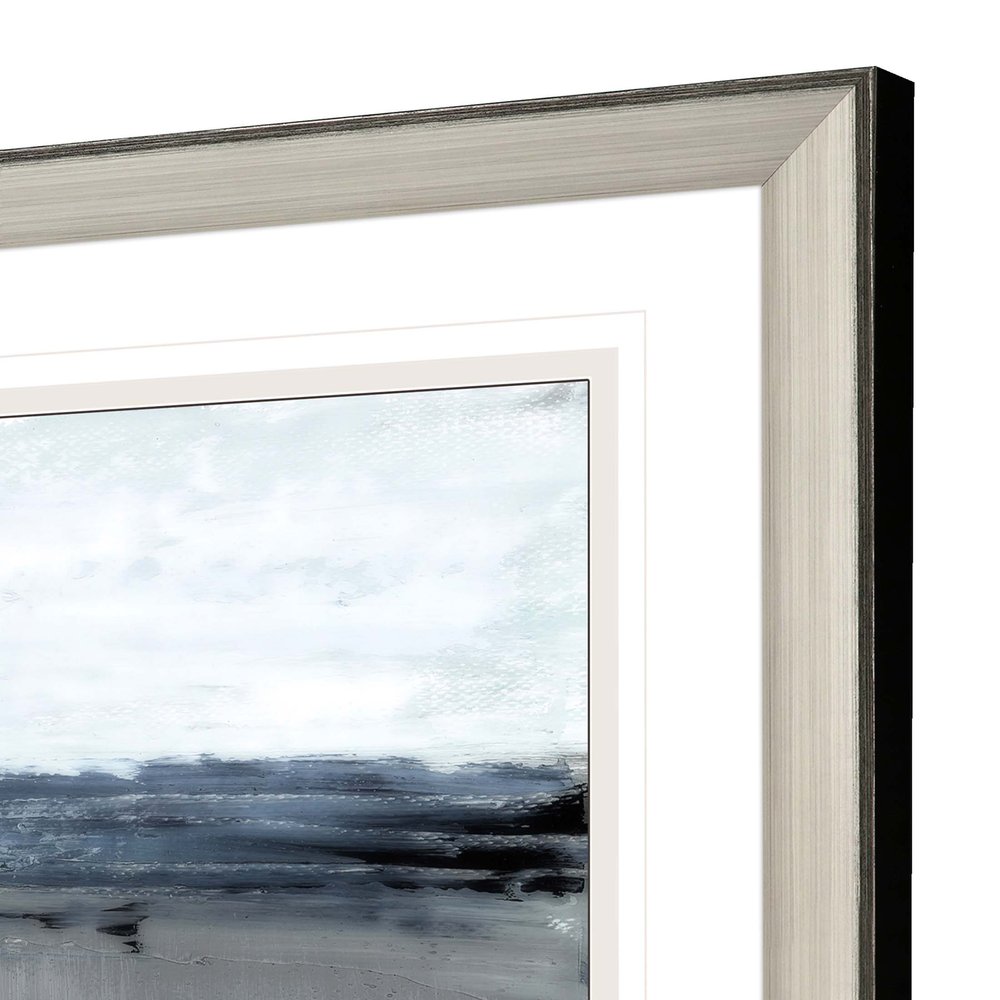 Moody Coast II Silver Framed Print Wall Art